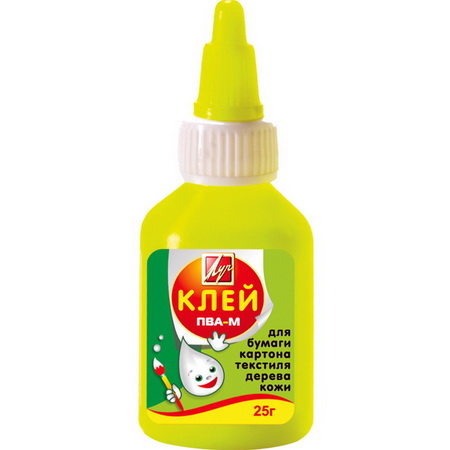 Клей ПВА Луч 25 гр в цветном флаконе