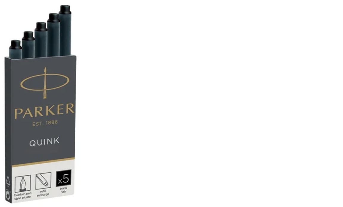 Картридж Parker Quink Ink Z11 черный для ручек перьевых (5 штук)