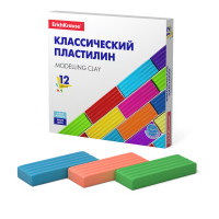 Пластилин 12 цветов ErichKrause Basic/Базовый