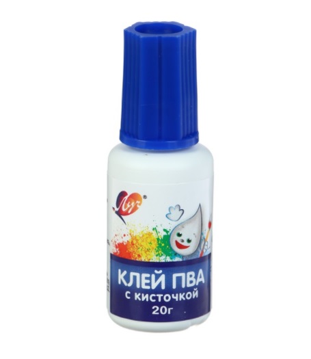 Клей ПВА с кисточкой Луч 20гр