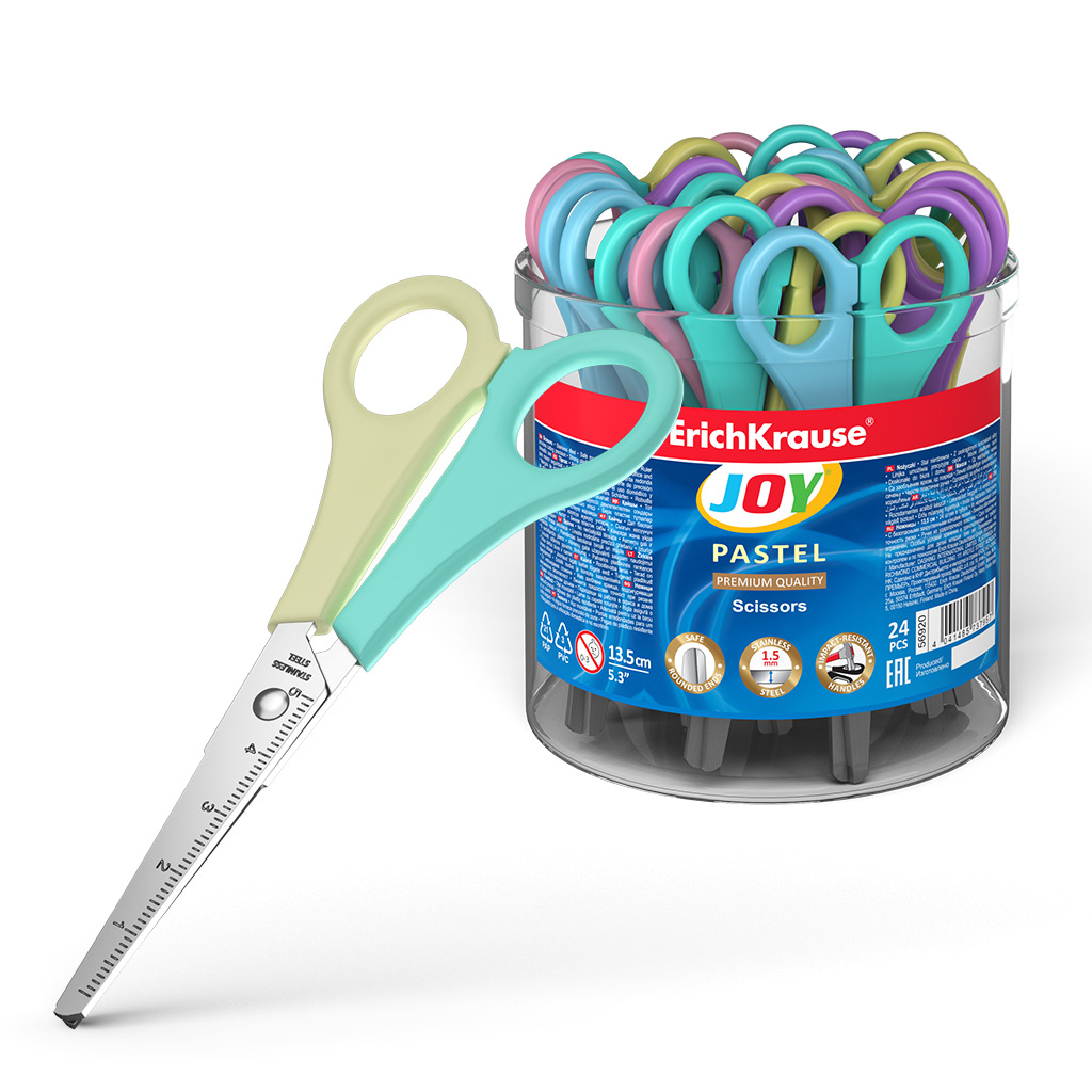 Ножницы детские ErichKrause Joy Pastel, 13.5см