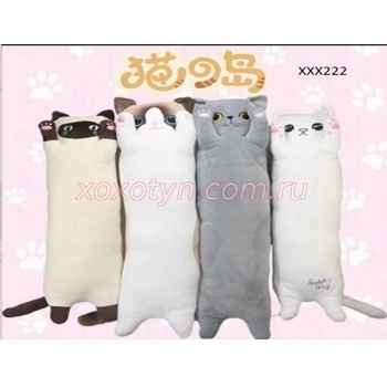 Игрушка мягкая Кошка подушка Микс 50 см