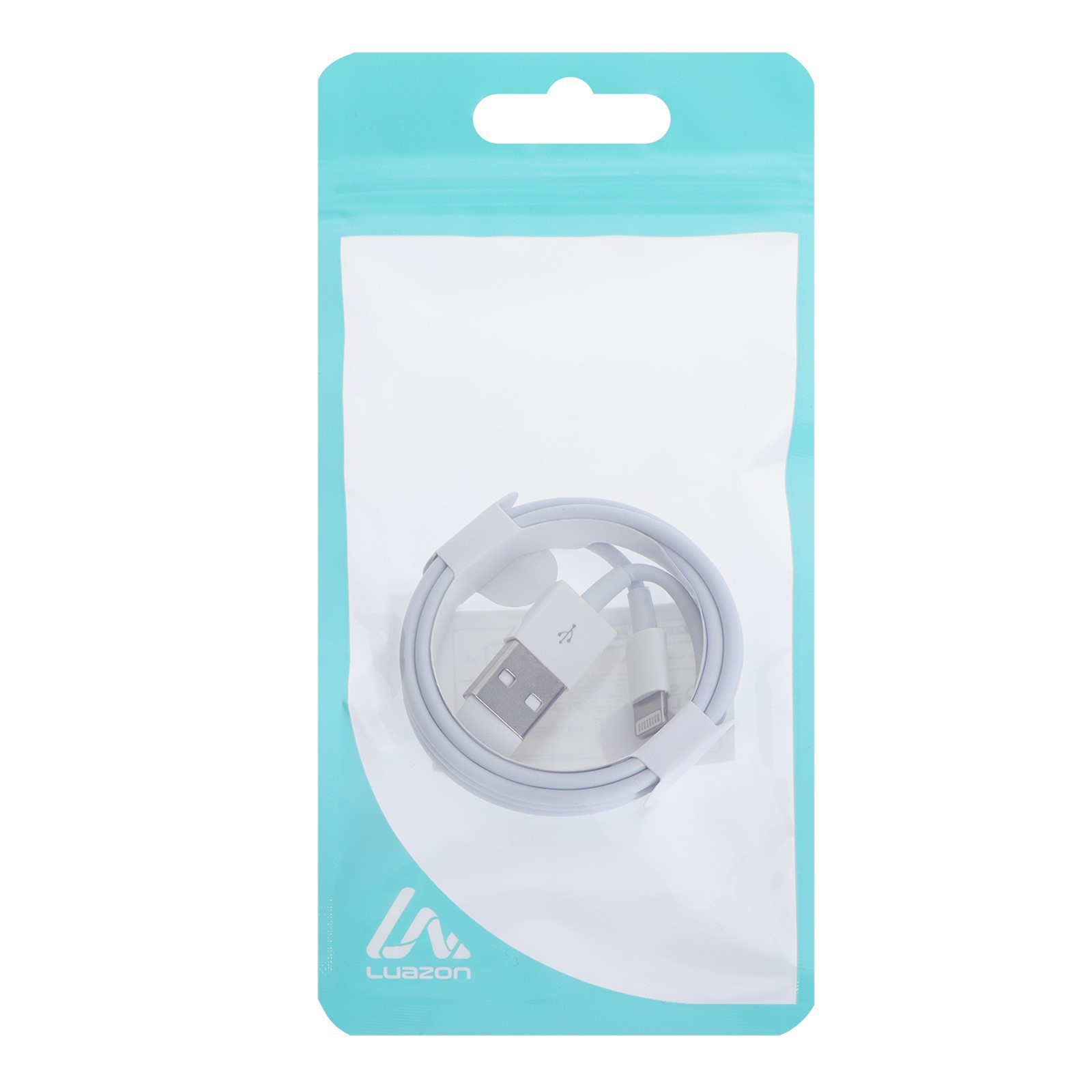 Кабель LuazON, Lightning - USB, 1 А, 0.9 м, белый   1928844