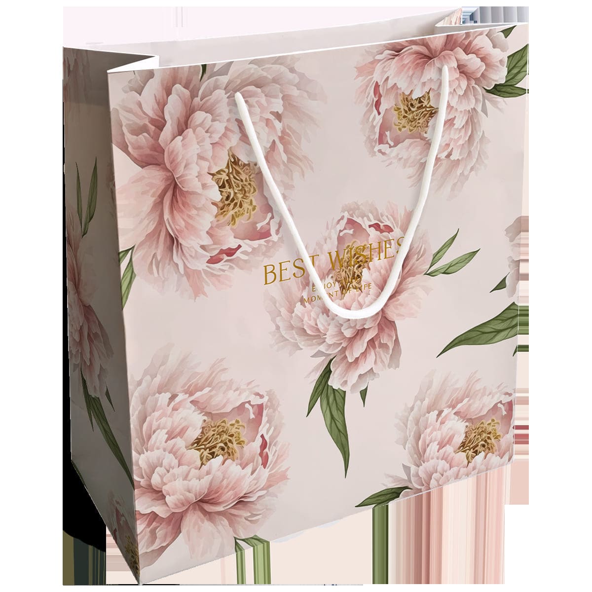 Кан.Пакет подарочный Be Smart, 32х32 см. Коллекция Peony, персиковый