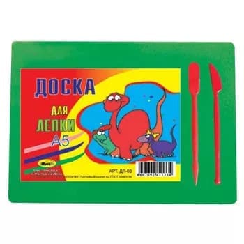 Доска для лепки А5 цветная+2 стека