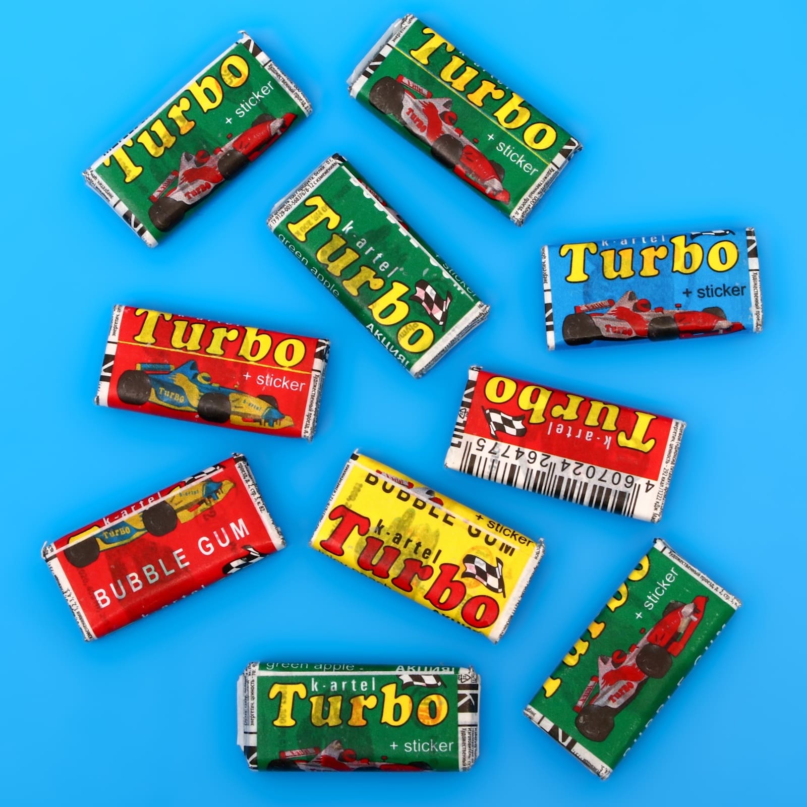 Жевательная резинка Turbo/Турбо со вкусом дыни, апельсина 4,5г