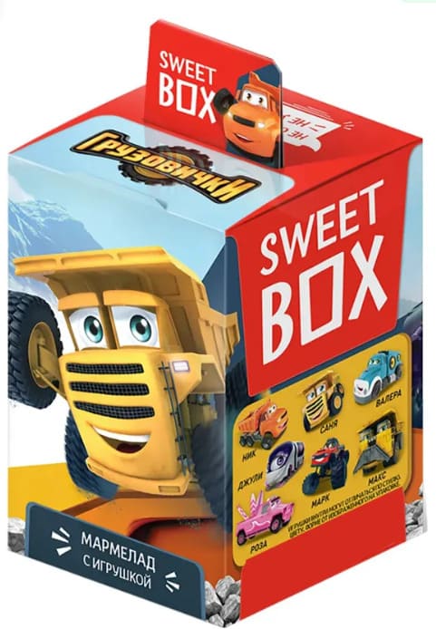 Мармелад с игрушкой SWEET BOX Грузовички 10г